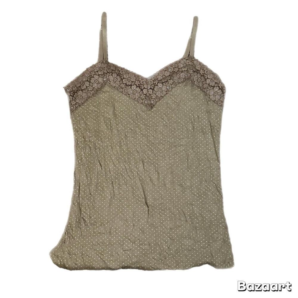 Y2k green lace cami